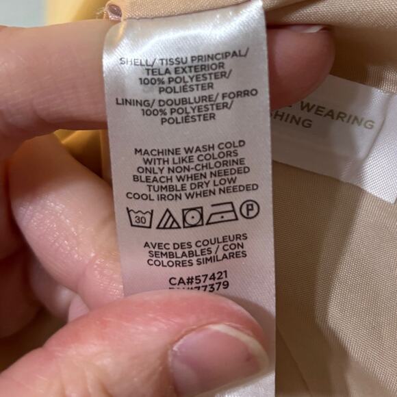 Ann Taylor NWT Mint Green, White & Tan Tweed Fringe Trim Jacket 16 - Picture 6 of 6